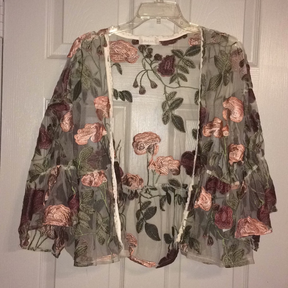Floral Transparent Cardigan